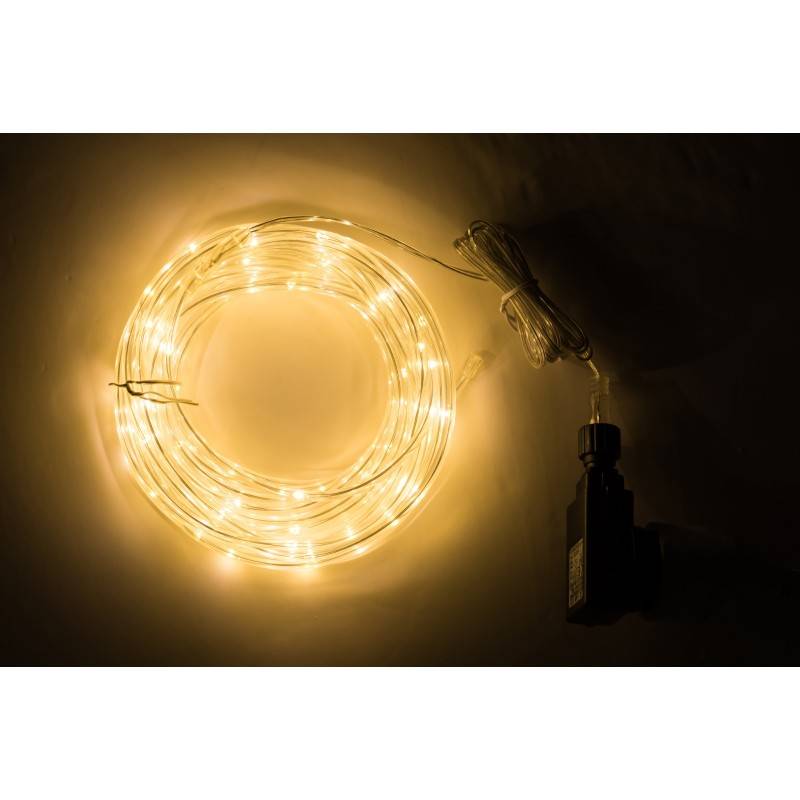 Guirlande lumineuse fil en Plastique Blanc 18x18x6cm - J-Line - Image 5