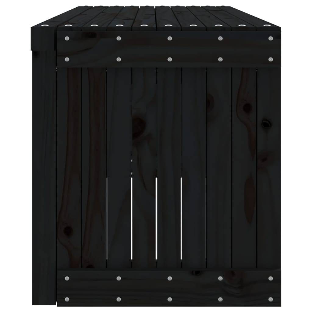 Maison Chic - Banc de jardin - Banc d'extérieur - Banquette extensible noir 212,5x40,5x45 cm bois massif pin - Imagen 6