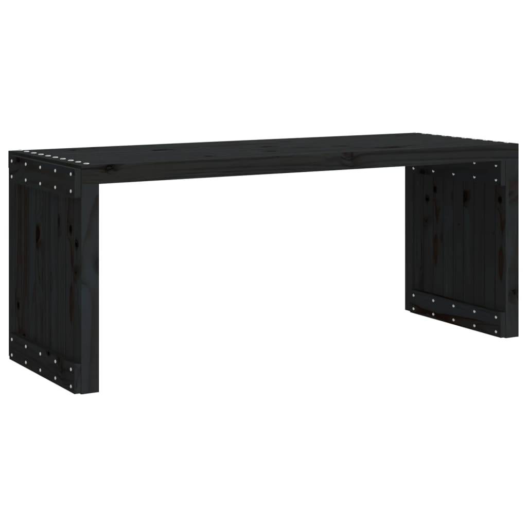 Maison Chic - Banc de jardin - Banc d'extérieur - Banquette extensible noir 212,5x40,5x45 cm bois massif pin - Imagen 5
