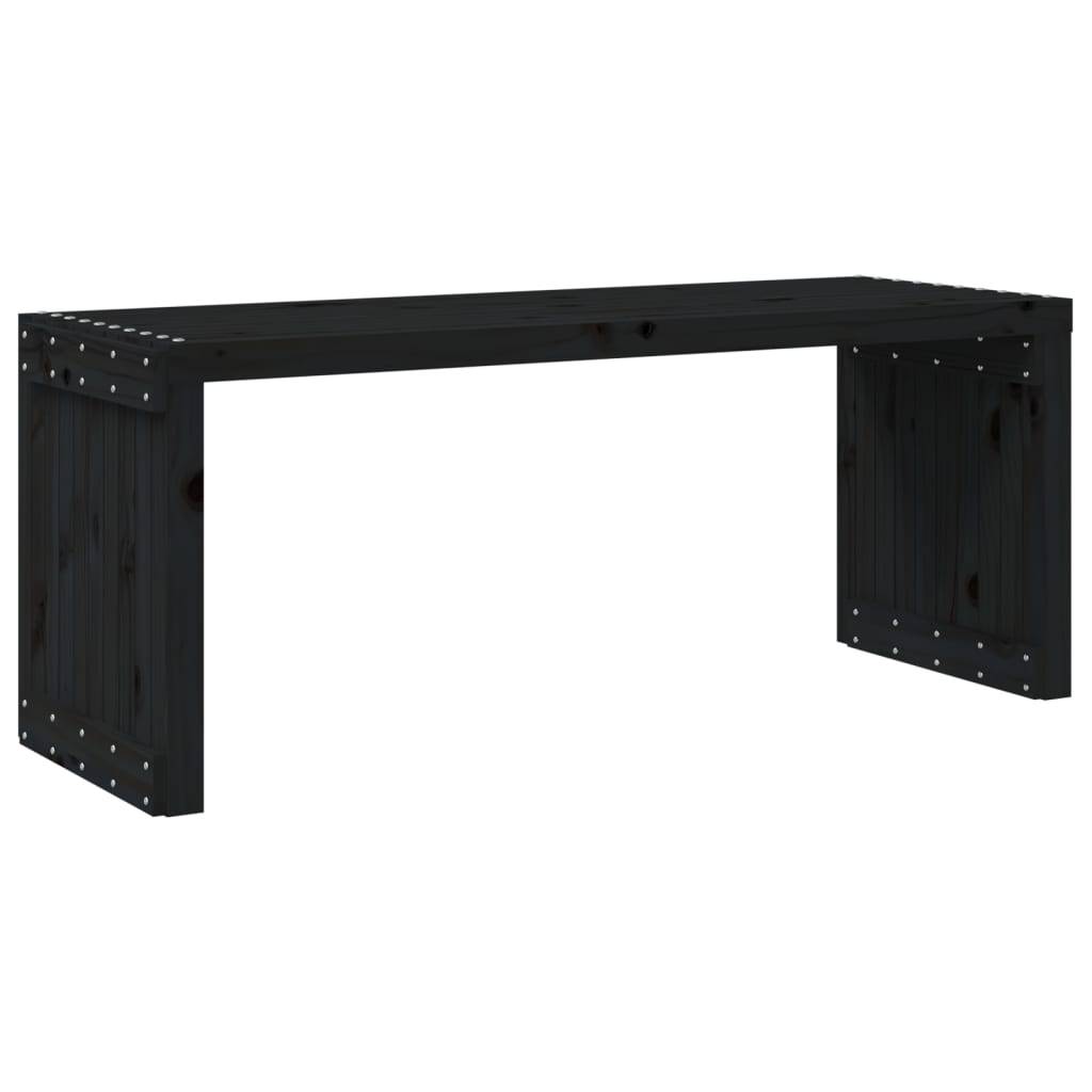 Maison Chic - Banc de jardin - Banc d'extérieur - Banquette extensible noir 212,5x40,5x45 cm bois massif pin - Imagen 7