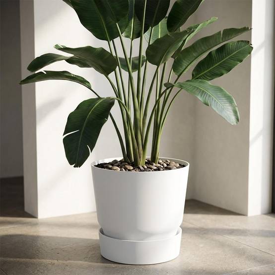 Pot de fleurs elho Greenville rond blanc - D.20cm - Image 4