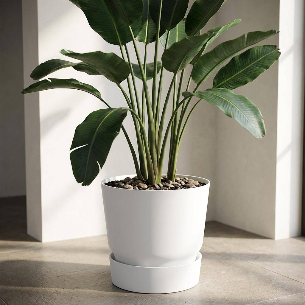 Pot de fleurs elho Greenville rond blanc - D.20cm - Image 4