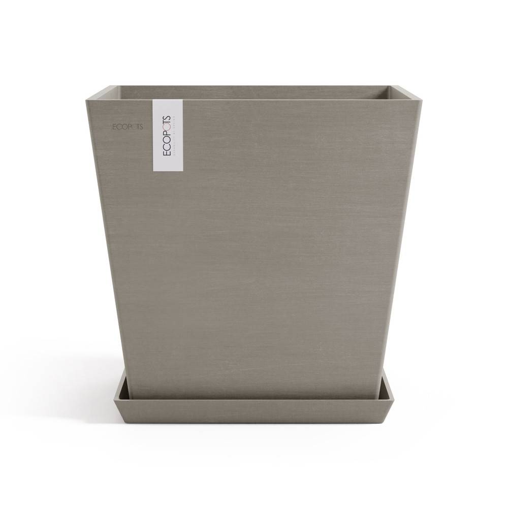 Ecopots - Pot Carré Rotterdam 45 Taupe + réservoir d'eau - 45,4 x 45,4 x H. 44 cm - 63,5 L ECOPOTS - Imagen 3