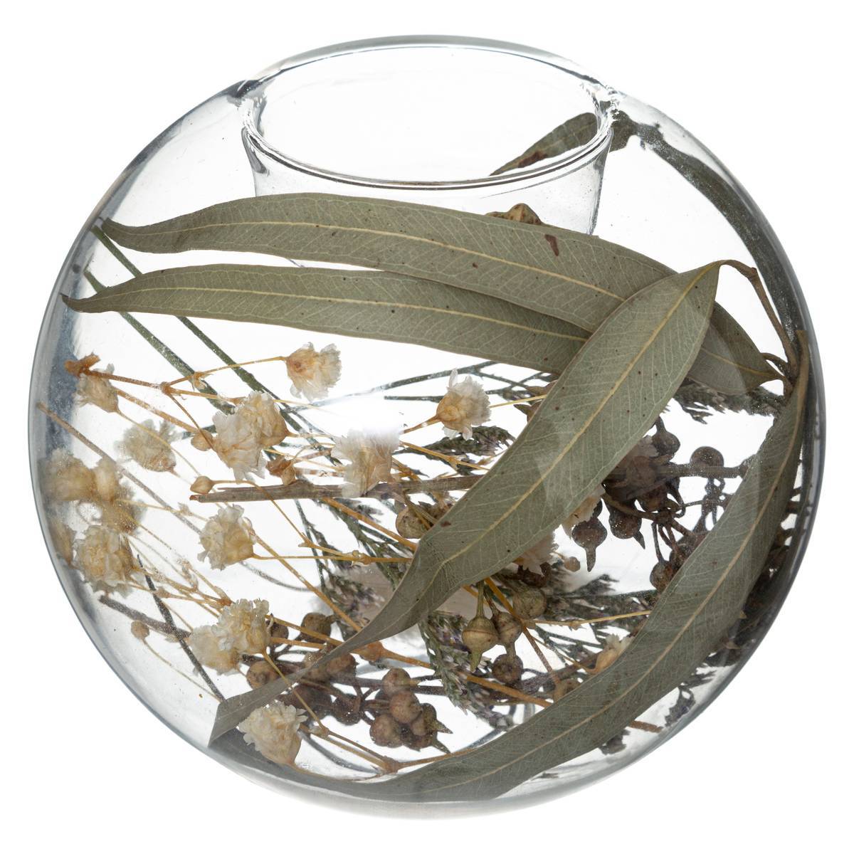 Atmosphera - Photophore "Folk" fleurs séchées D10cm - Atmosphera Créateur d'intérieur - Imagen 2