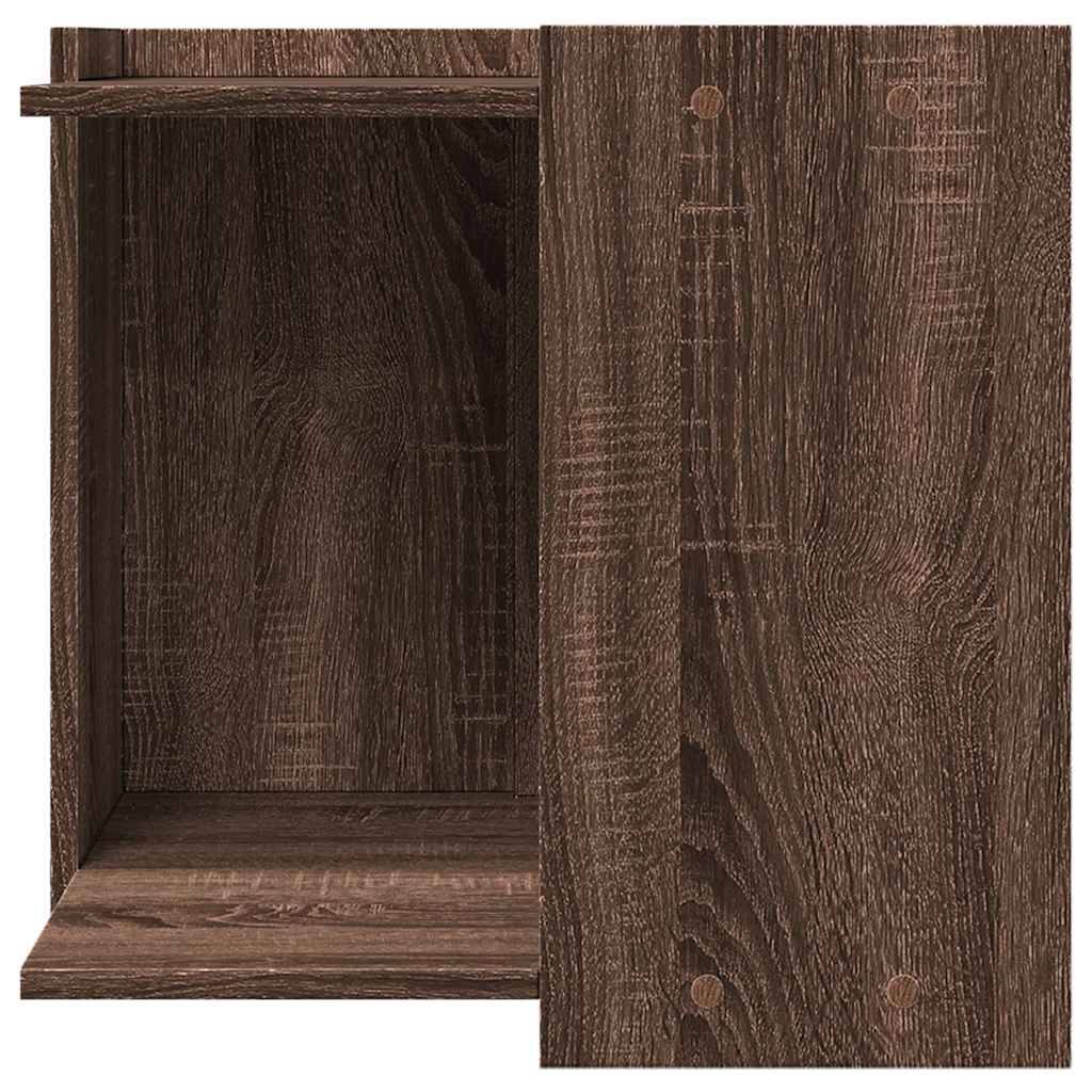 Meuble de bac à litière pour chat bois d'ingénierie chêne marron 53 x 53 x 51 cm - PANGIVO - Image 4