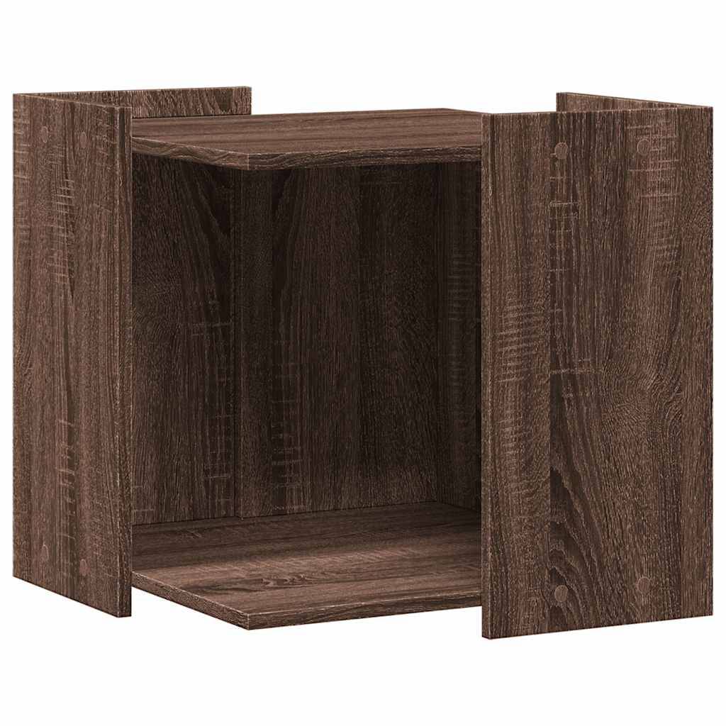 Meuble de bac à litière pour chat bois d'ingénierie chêne marron 53 x 53 x 51 cm - PANGIVO - Image 2