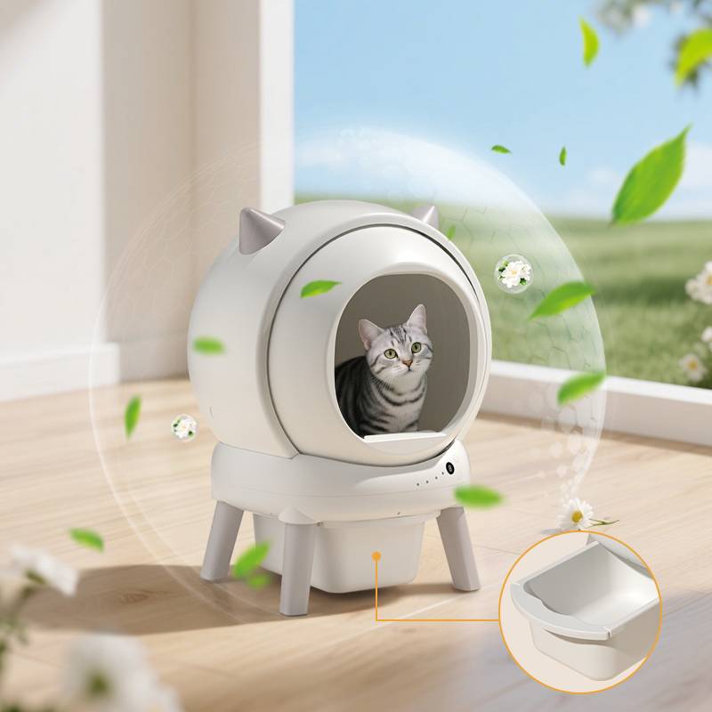 Sans Marque - Litière automatique rotative pour chat easycat 4073D, autonettoyante et connectée, bac à déchets fermé 7 L - Image 4