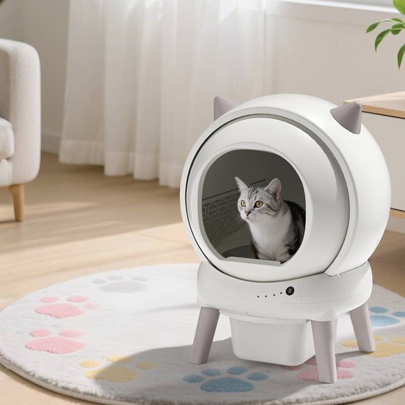 Sans Marque - Litière automatique rotative pour chat easycat 4073D, autonettoyante et connectée, bac à déchets fermé 7 L - Image 2
