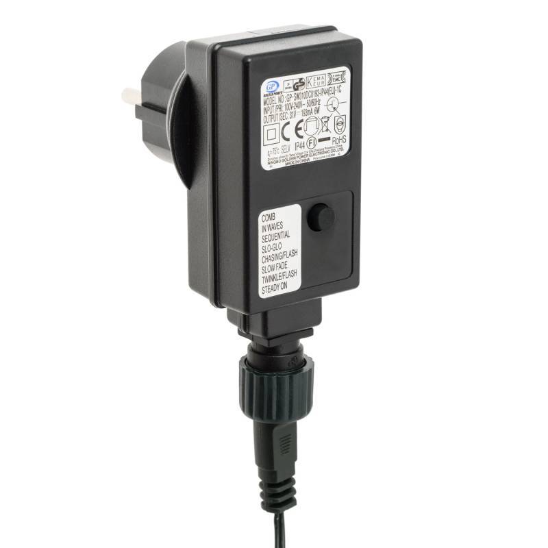 Lotti - Guirlande extérieure 20M 500 LED blanc froid 8 modes câble vert 31V IP44 Lotti - Imagen 9