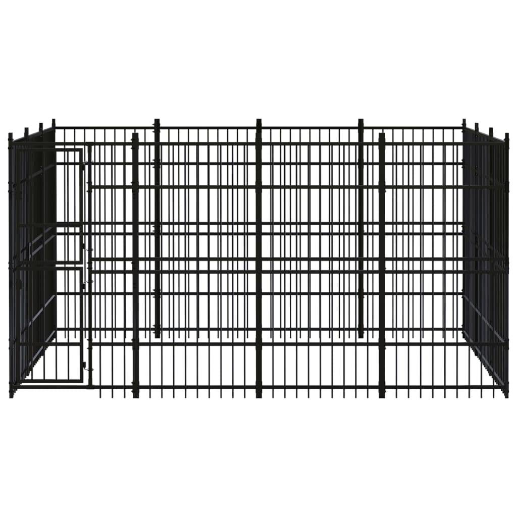 Vidaxl - Chenil d'extérieur pour chiens Acier 11,06 m² vidaXL 3097975 - Imagen 2