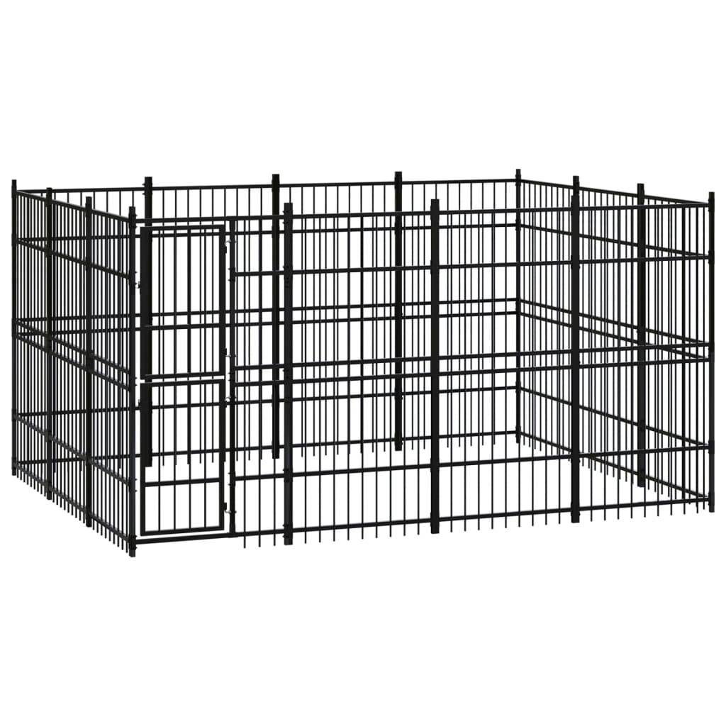 Vidaxl - Chenil d'extérieur pour chiens Acier 11,06 m² vidaXL 3097975 - Imagen 1