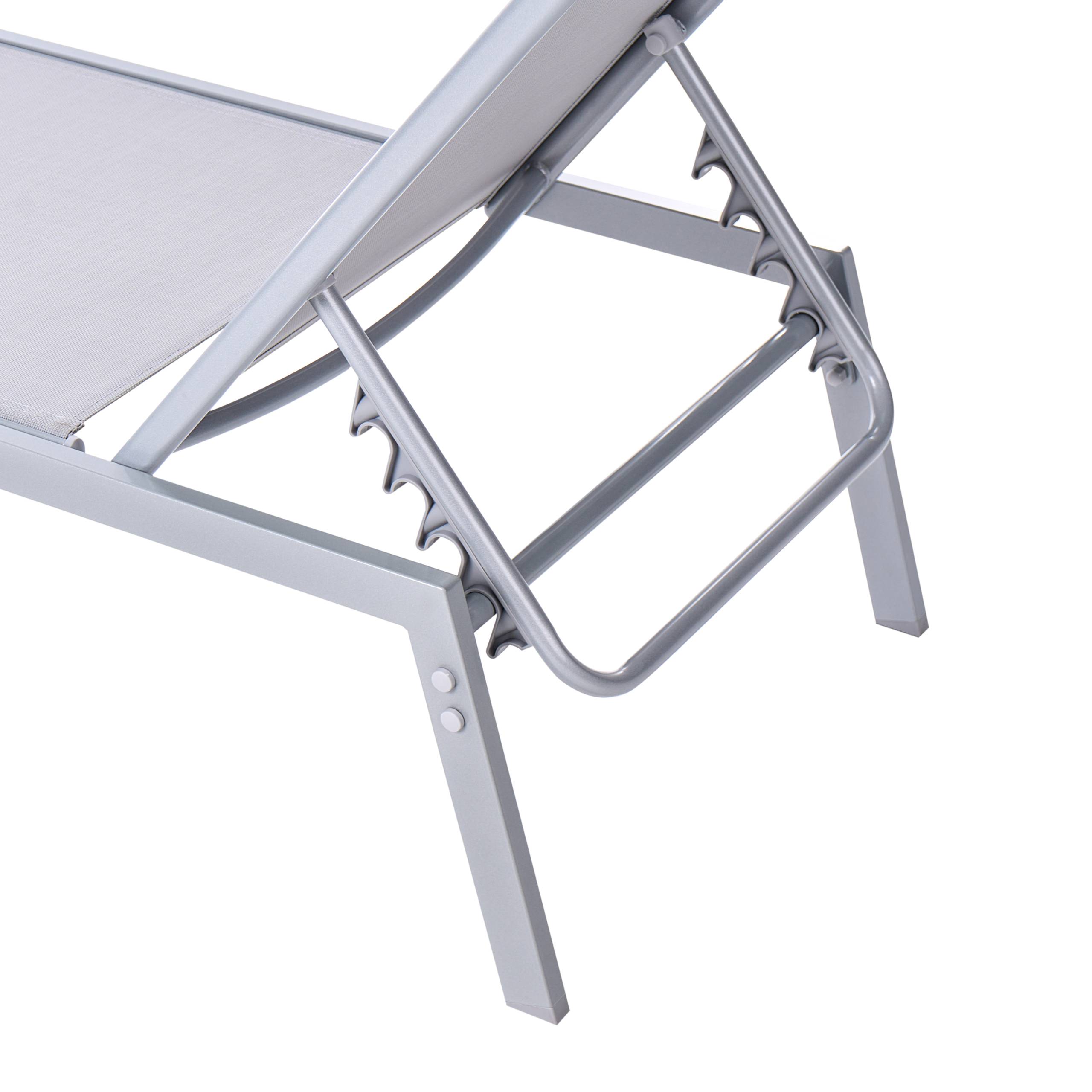 Beliani - Chaise longue Acier Gris NOLI - Beliani - Imagen 9
