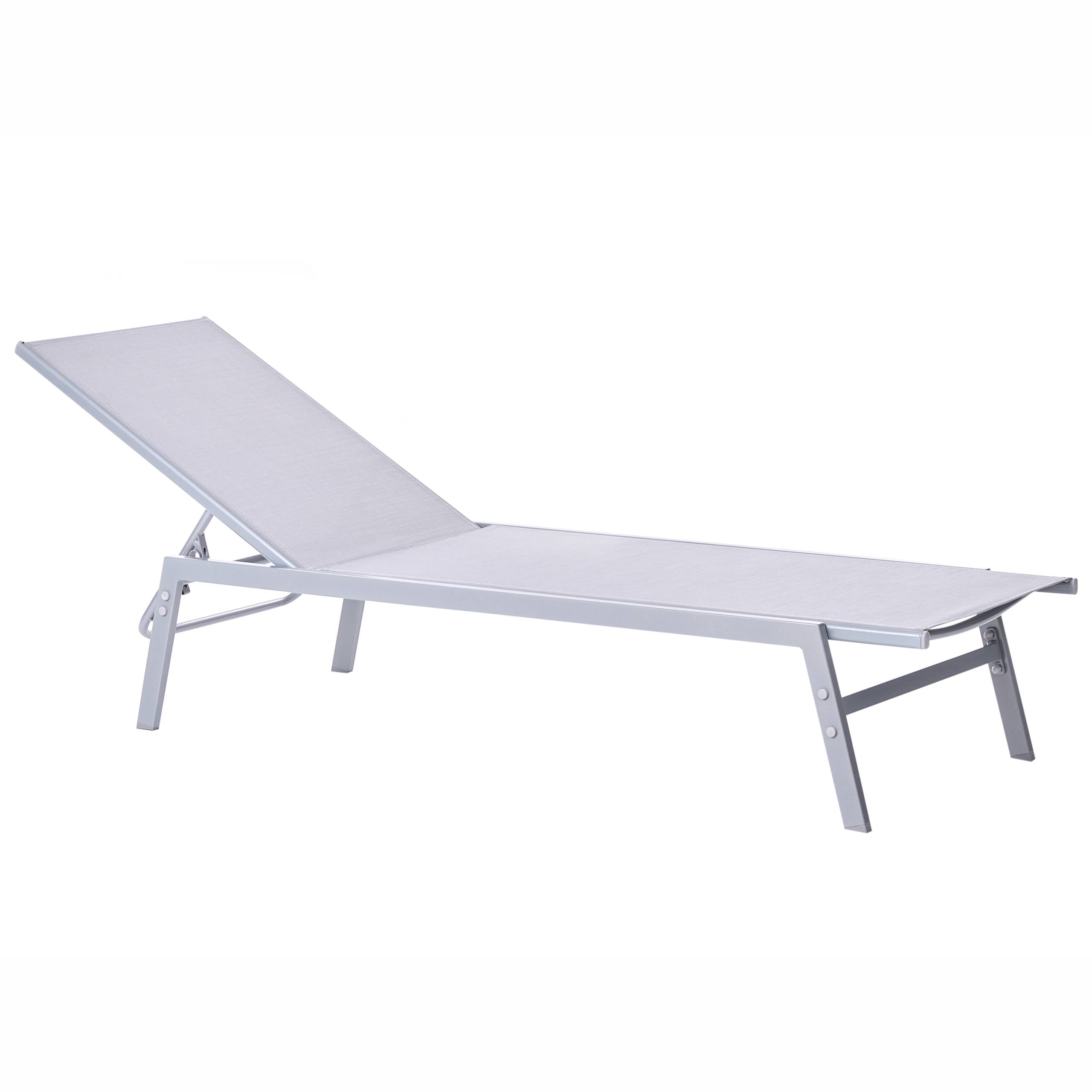 Beliani - Chaise longue Acier Gris NOLI - Beliani - Imagen 4