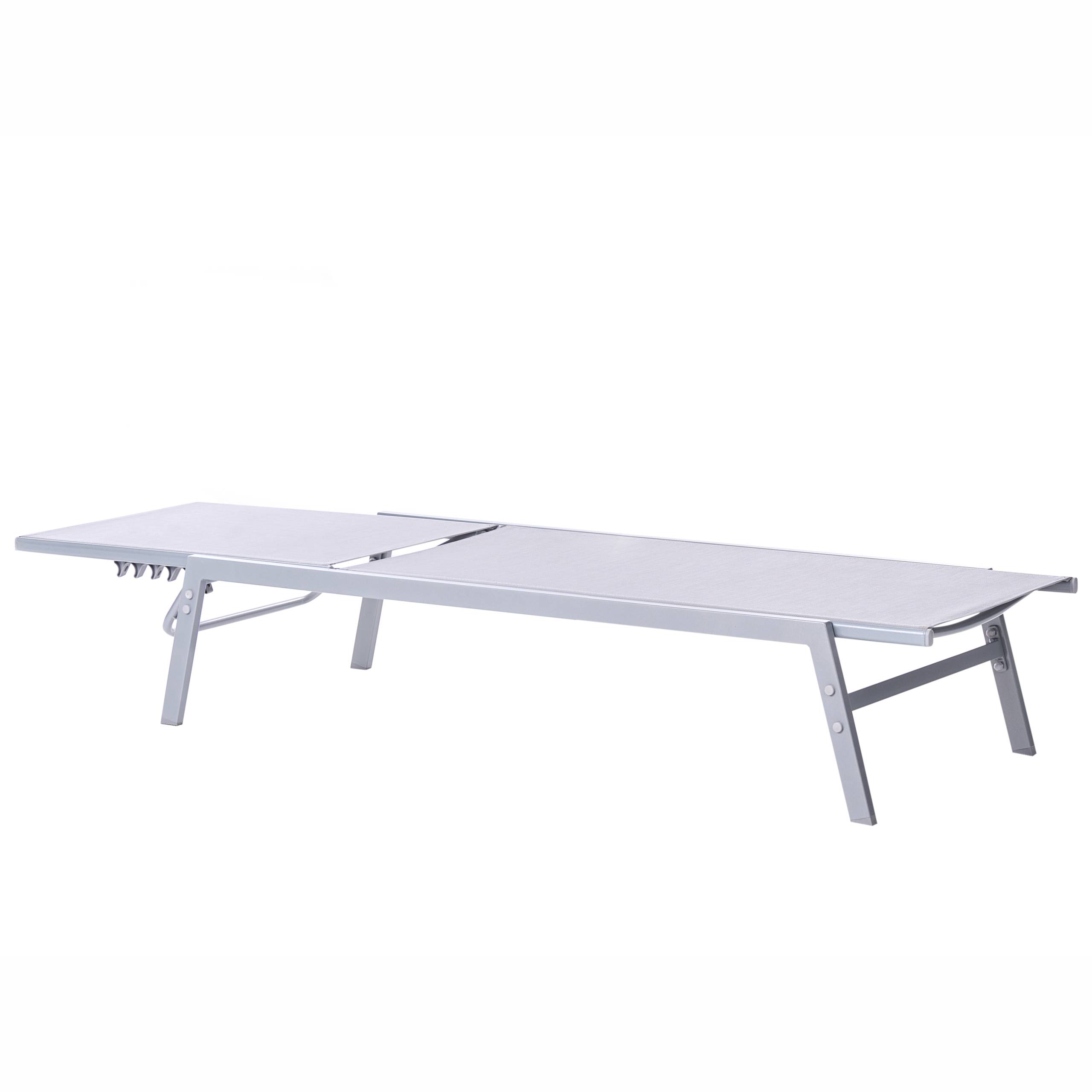 Beliani - Chaise longue Acier Gris NOLI - Beliani - Imagen 5
