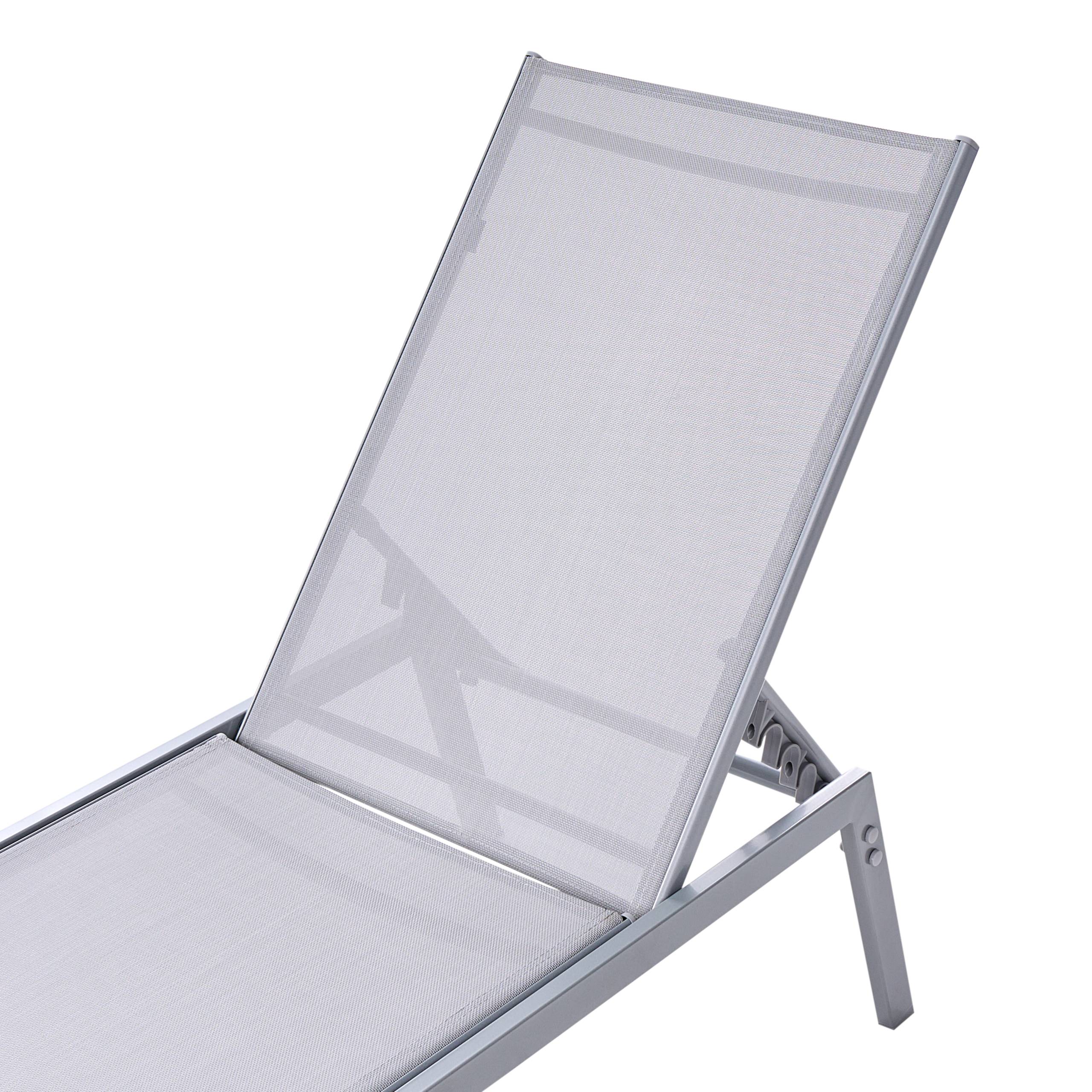 Beliani - Chaise longue Acier Gris NOLI - Beliani - Imagen 8