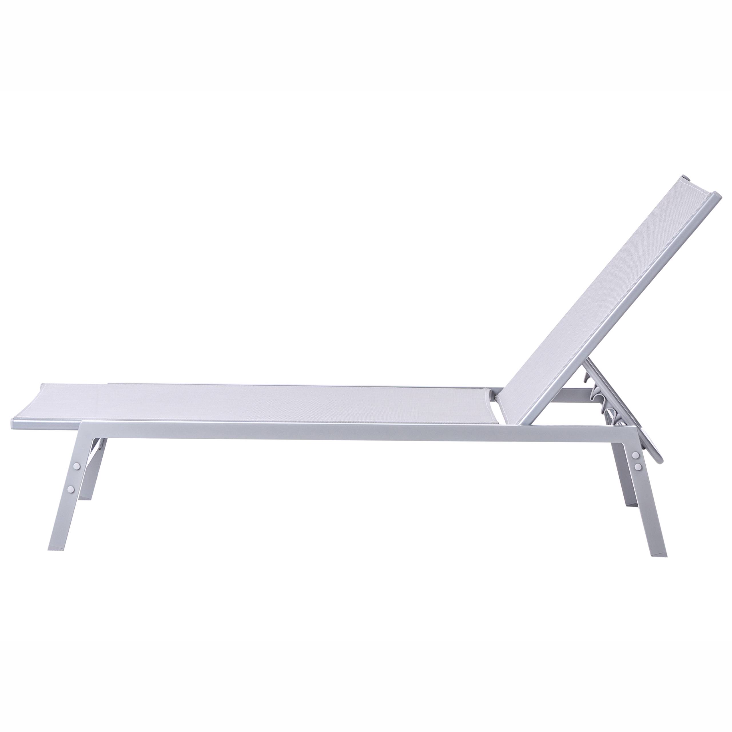 Beliani - Chaise longue Acier Gris NOLI - Beliani - Imagen 6