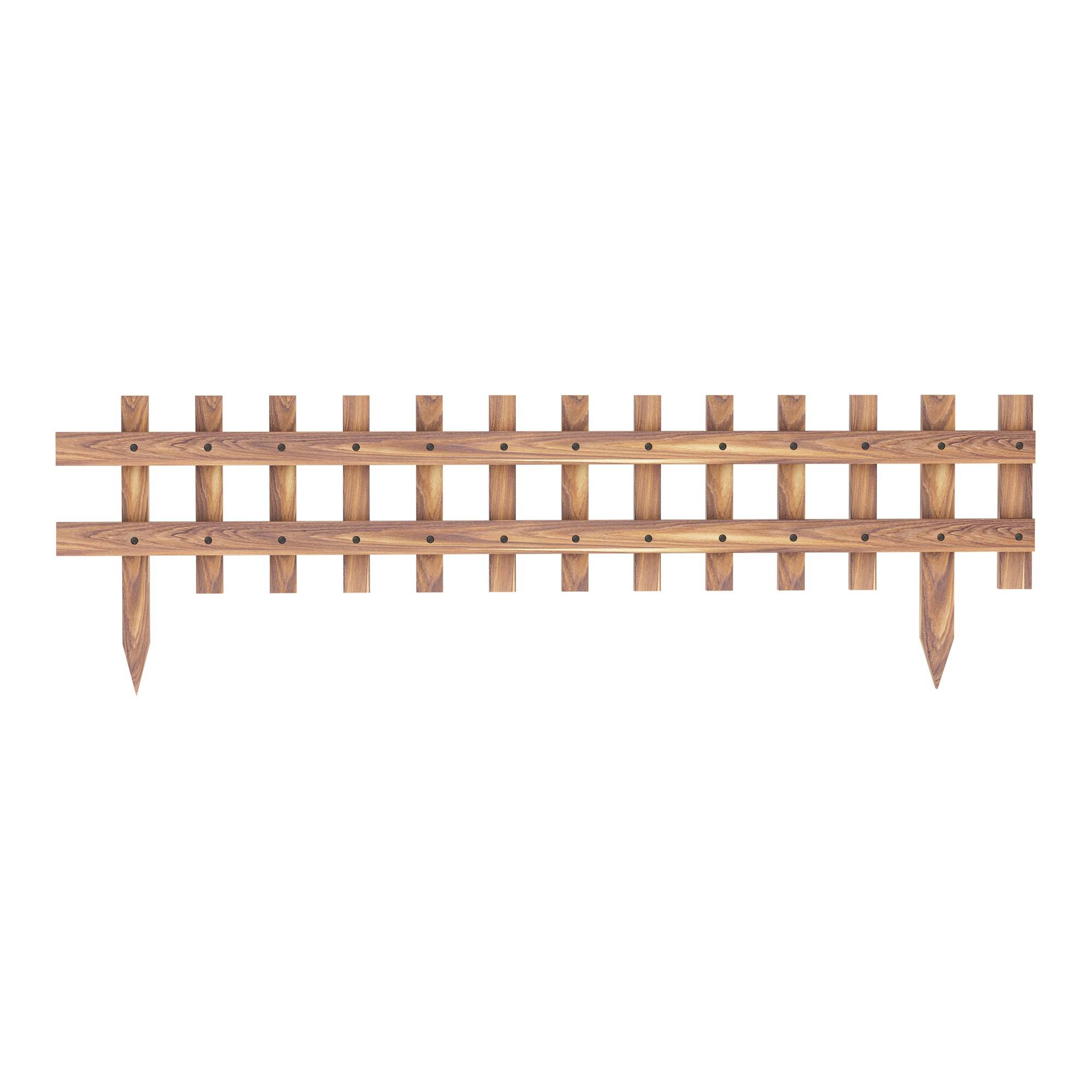Helloshop26 - Set de 2 bordures de jardin en bois 117 x 40 cm - Imagen 3