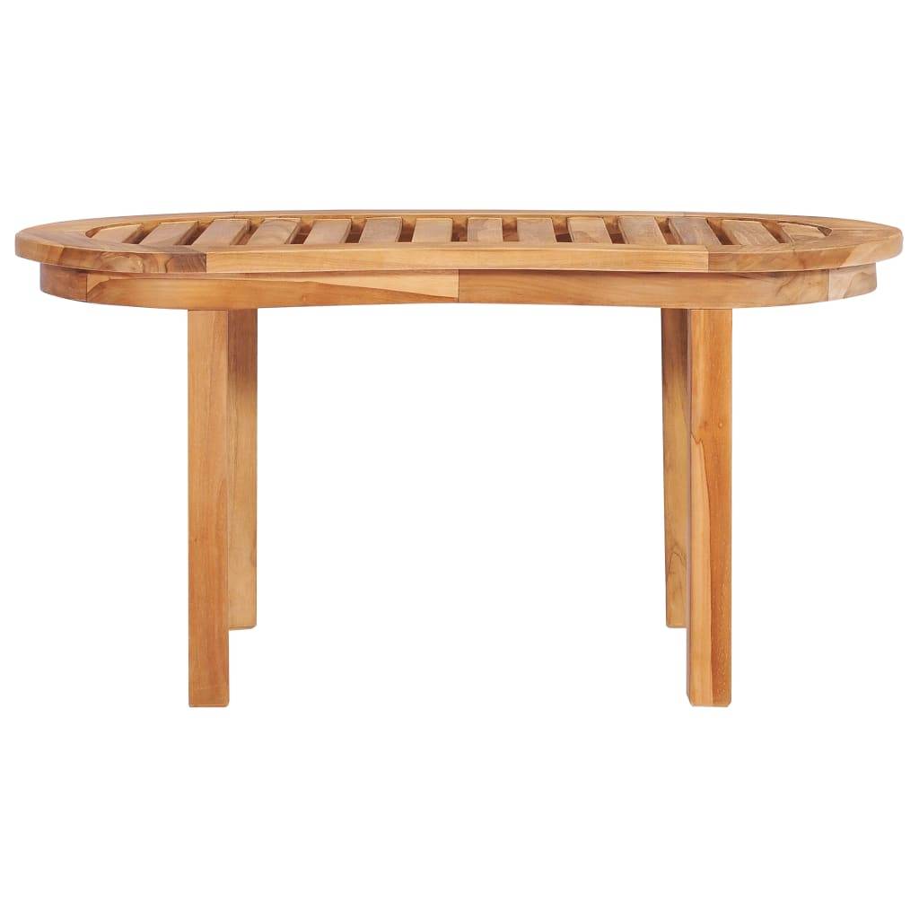 Helloshop26 - Salon de jardin meuble d'extérieur ensemble de mobilier 3 pièces en forme de banane bois de teck solide - Imagen 7
