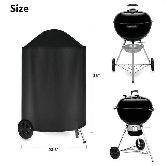 Housse de Protection Barbecue Charbon 57cm Imperméable et Respirante - Living123 - Image 3
