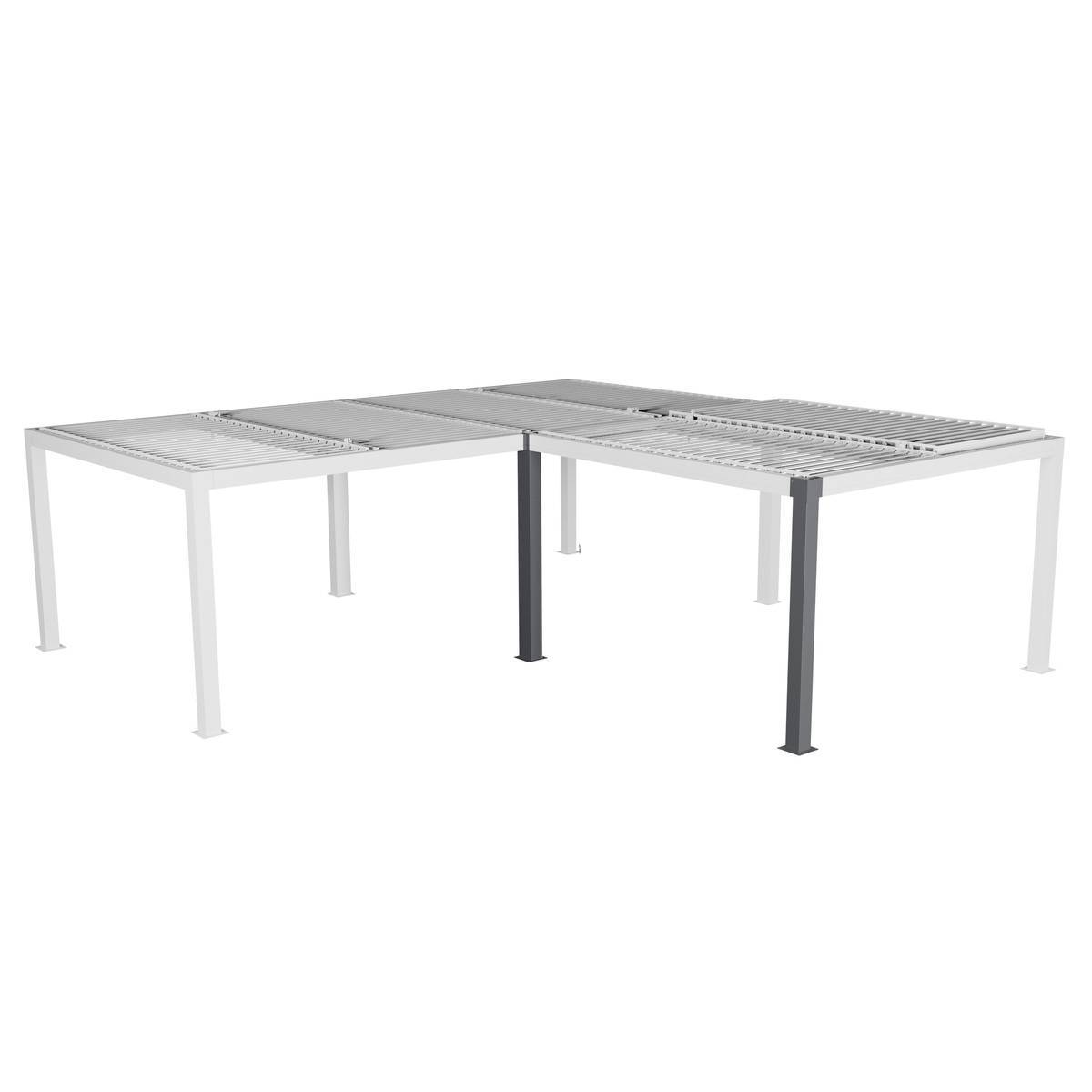 Hesperide - Kit de 2 poteaux d'angle pour pergola bioclimatique "Majaé" 3,6x3,6m - Hespéride - Image 2
