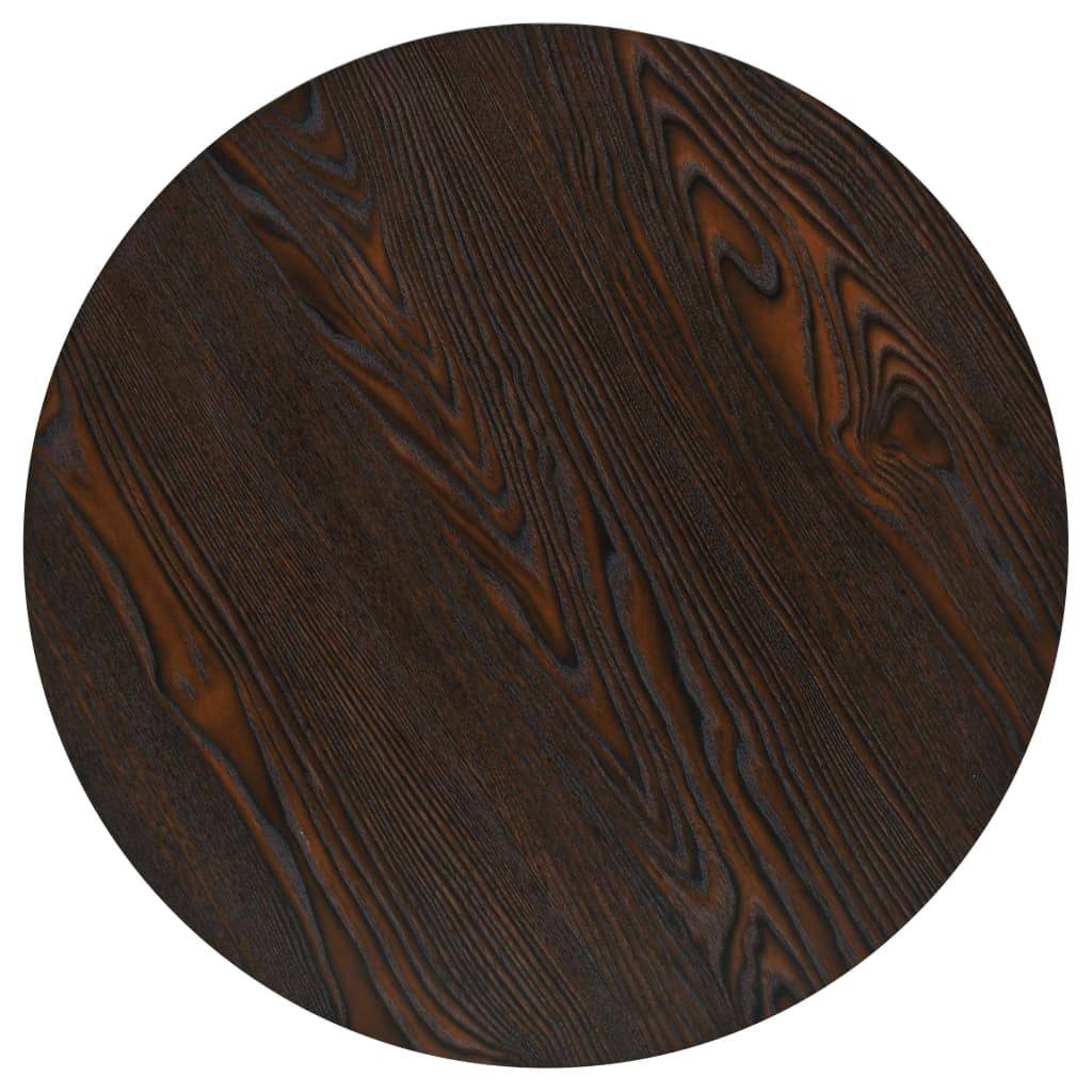 Helloshop26 - Table haute mange debout bar bistrot MDF et acier rond 60 cm frêne foncé marron - Imagen 2