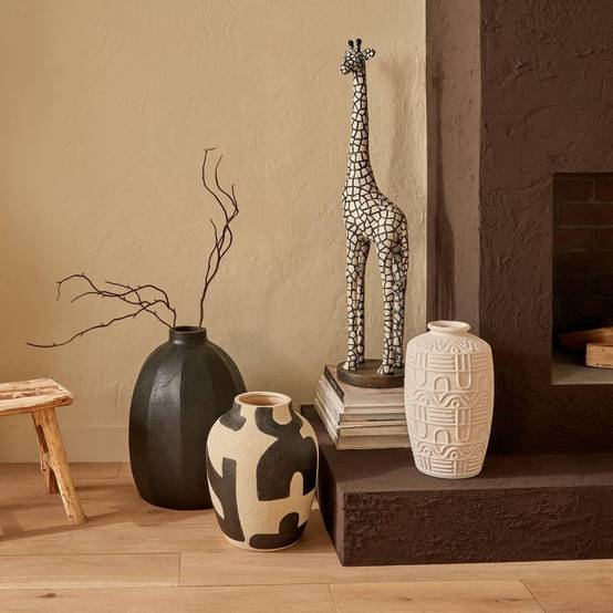 Atmosphera - Vase Nyer H.42cm noir - Atmosphera Créateur d'intérieur - Image 4