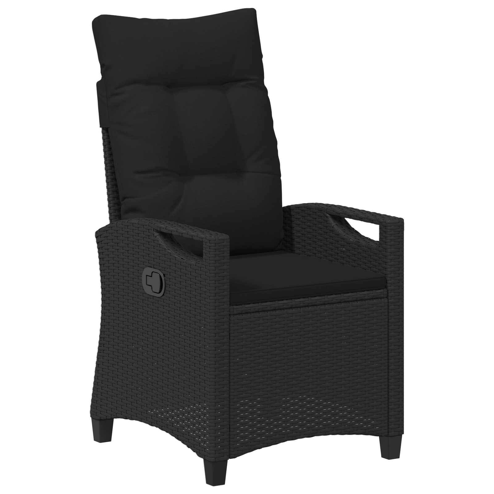 Chaises de jardin acier et polyester noir 56 x 64 x 94 cm - PANGIVO - Image 4