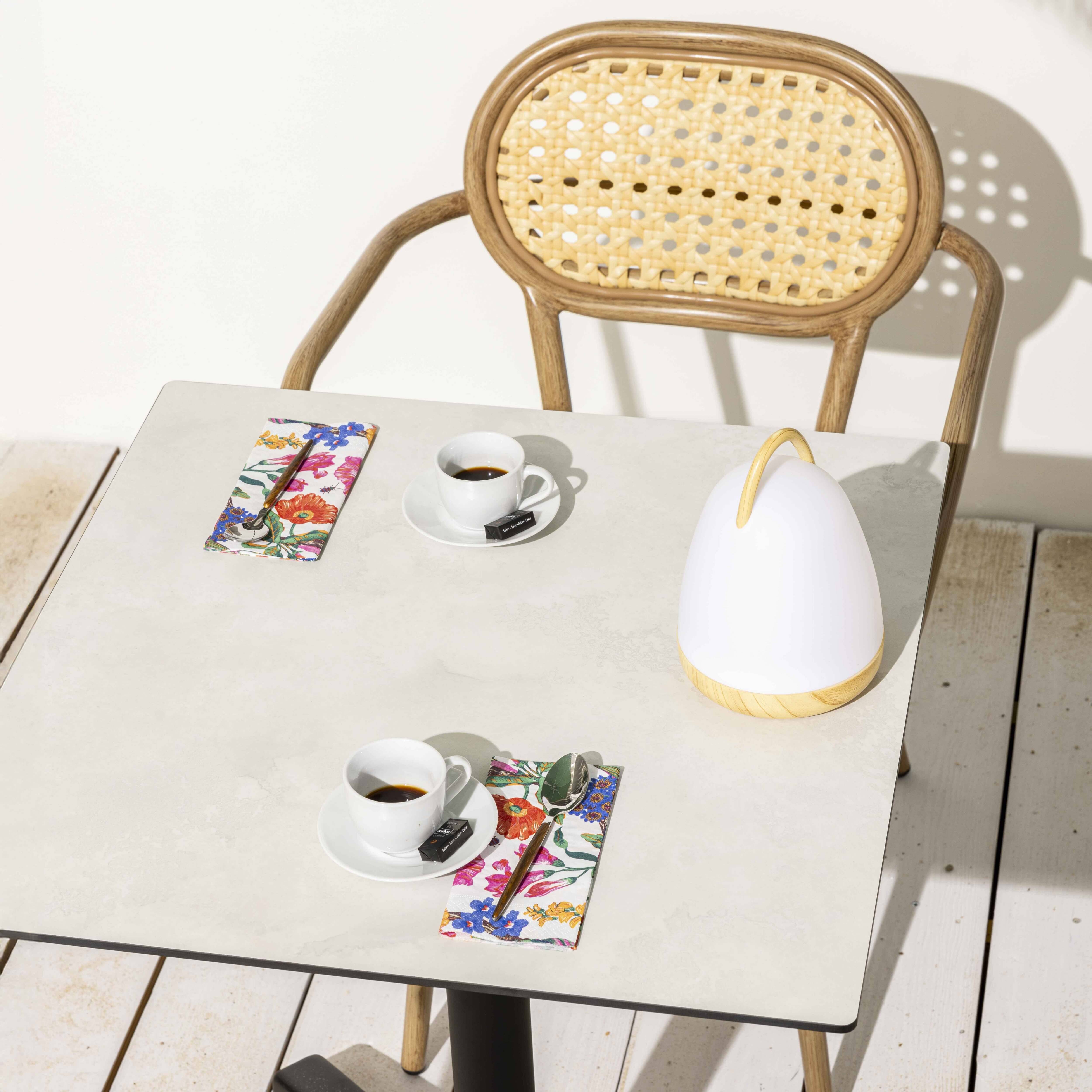 Oviala - Plateau de table stratifié 60x60 cm beton gris clair Opéra - Oviala - Imagen 2