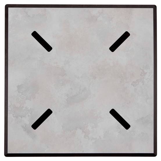 Oviala - Plateau de table stratifié 60x60 cm beton gris clair Opéra - Oviala - Imagen 5