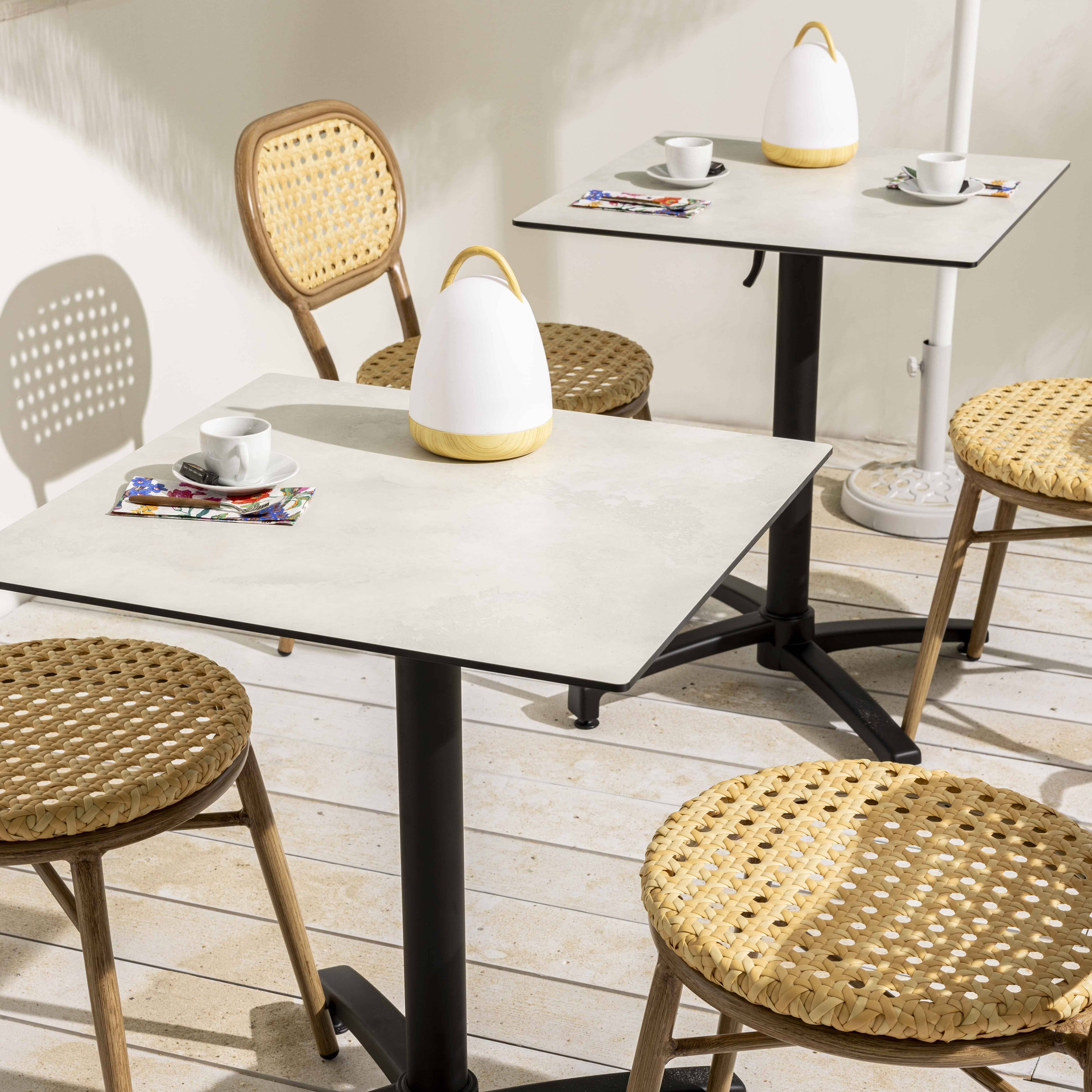 Oviala - Plateau de table stratifié 60x60 cm beton gris clair Opéra - Oviala - Imagen 3
