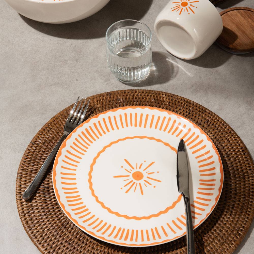 Assiette creuse Tamara orange 20 cm (lot de 6) - Image 4