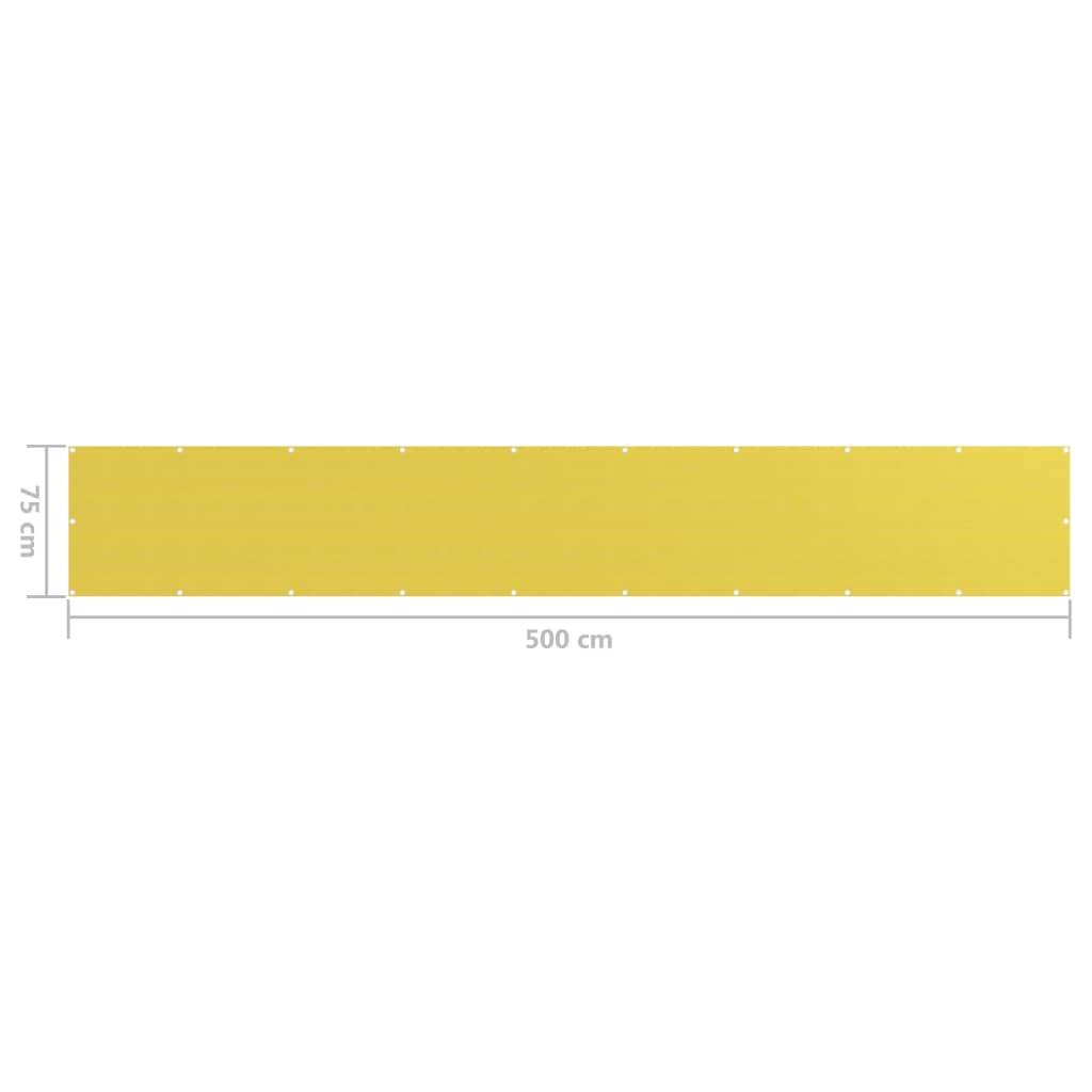 Helloshop26 - Écran de balcon brise pare vue protection confidentialité 75 x 500 cm PEHD jaune - Imagen 5