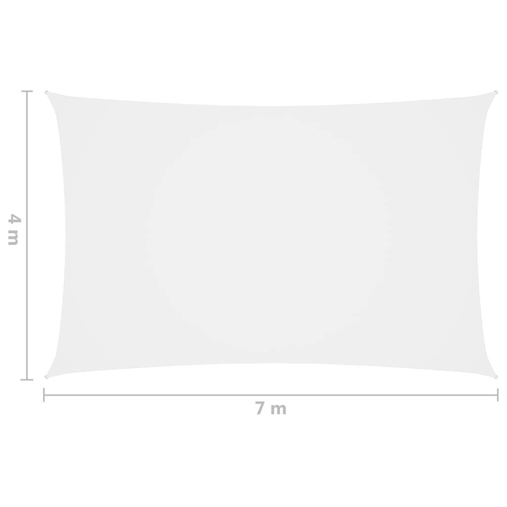 Helloshop26 - Voile toile d'ombrage parasol tissu oxford rectangulaire 4 x 7 m blanc - Imagen 6