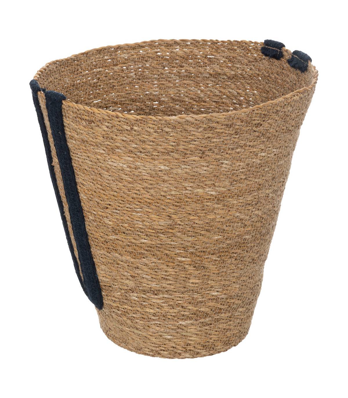 Lot de 3 Paniers de rangement en Jute et Coton coloré D 35 D 30 et D 25 cm - Imagen 2