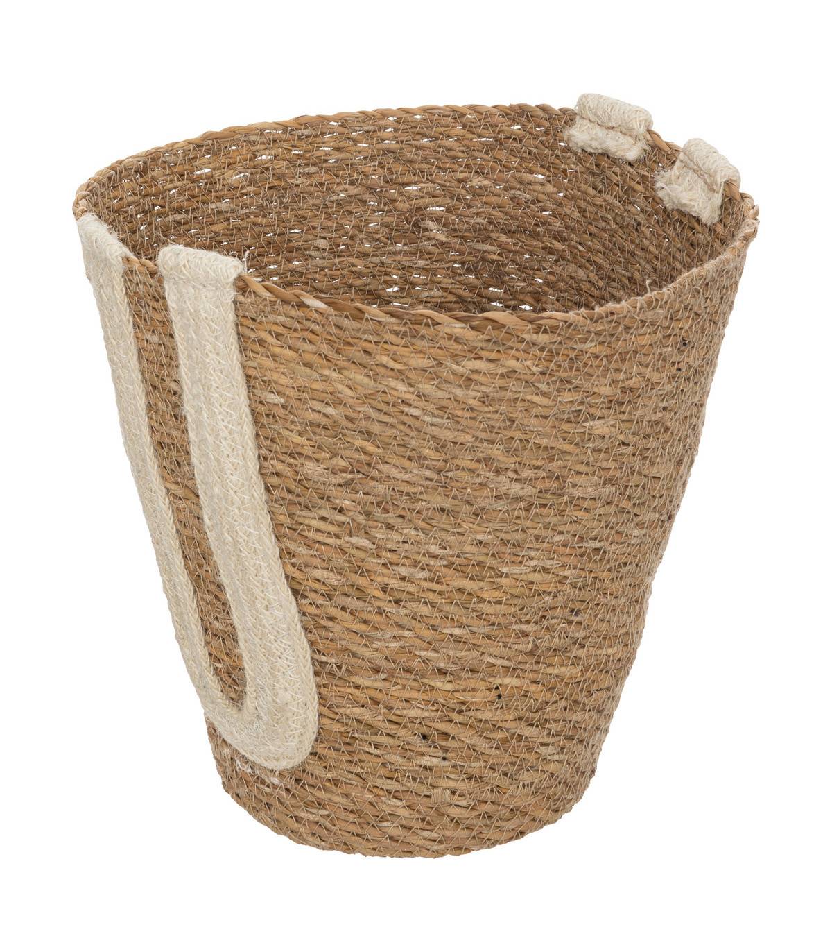 Lot de 3 Paniers de rangement en Jute et Coton coloré D 35 D 30 et D 25 cm - Imagen 4