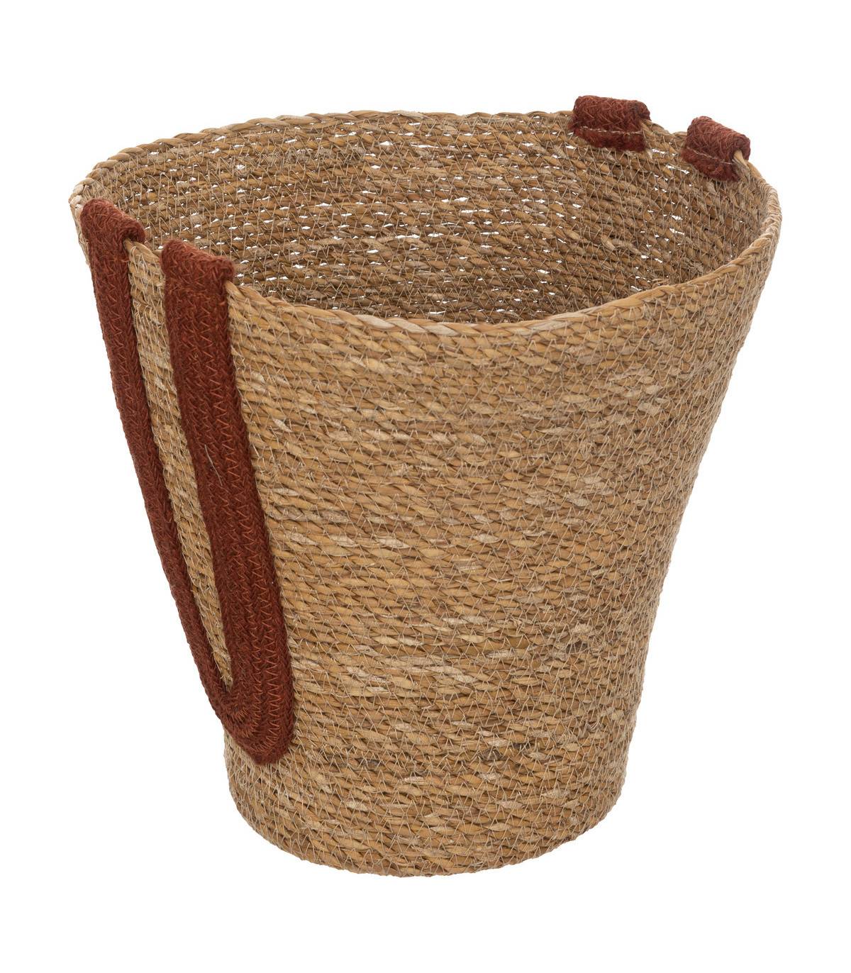 Lot de 3 Paniers de rangement en Jute et Coton coloré D 35 D 30 et D 25 cm - Imagen 3
