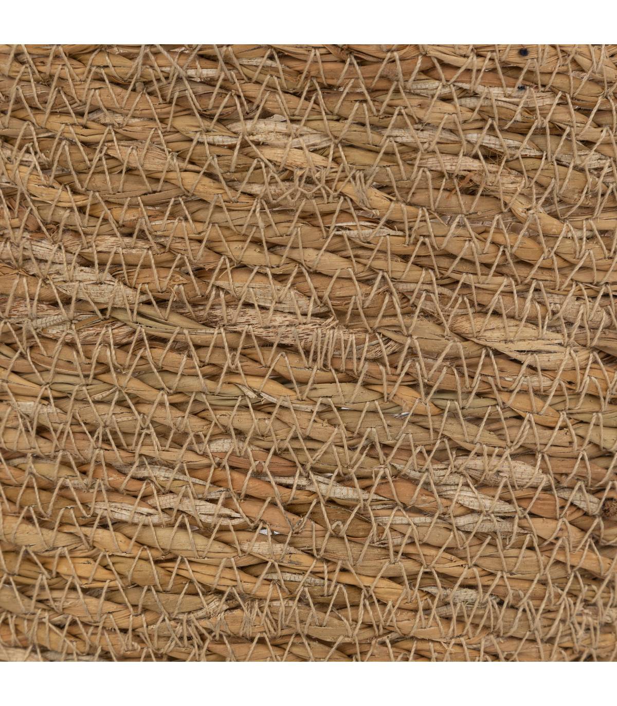 Lot de 3 Paniers de rangement en Jute et Coton coloré D 35 D 30 et D 25 cm - Imagen 5