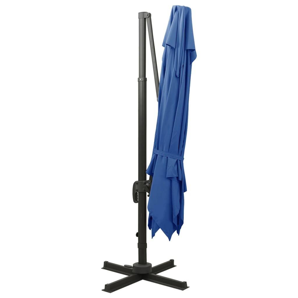 Helloshop26 - Parasol déporté à double toit 300 x 300 cm bleu - Imagen 5