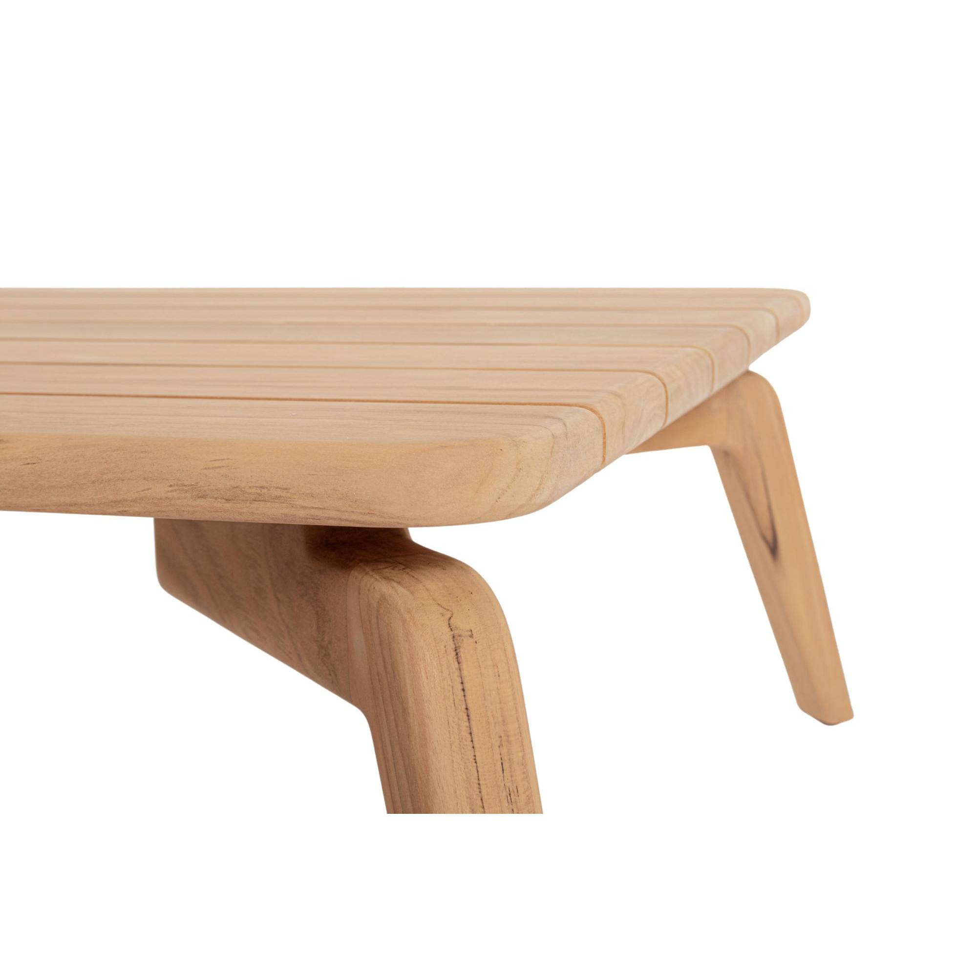 Autre - Table basse de jardin rectangulaire en teck L120 - BREHAT - Imagen 5