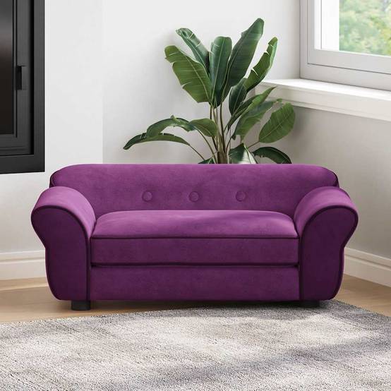 Vidaxl - Canapé pour chien Bordeaux 72x45x30 cm Peluche vidaXL 171041 - Imagen 1