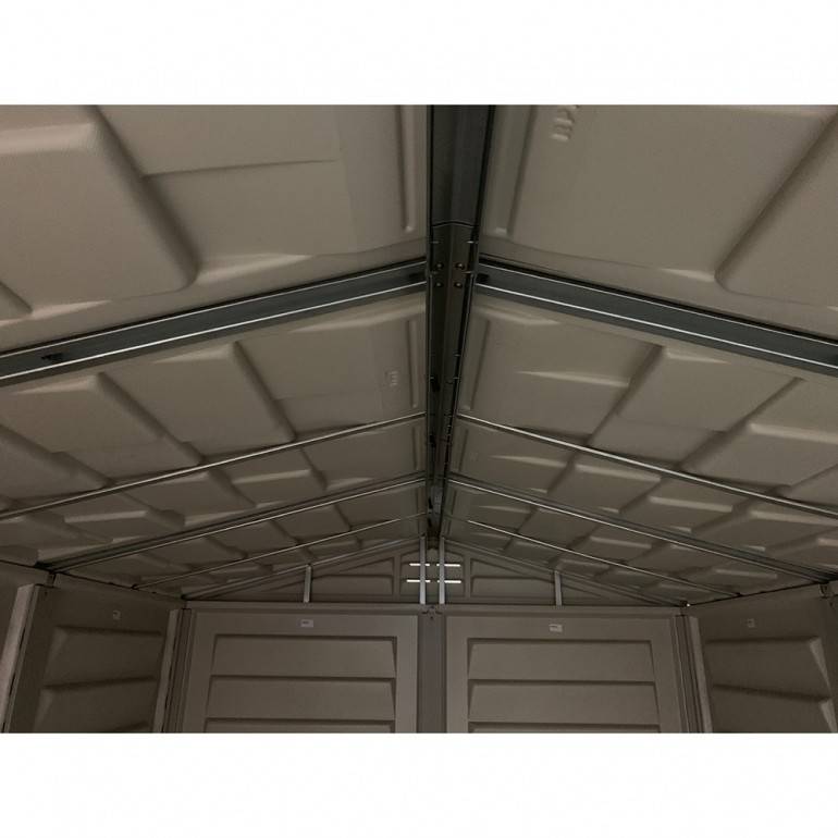 Duramax - Storemate Plus Abri de Jardin en PVC 190 x 190 x 213 cm Gris Clair et foncé - Image 6