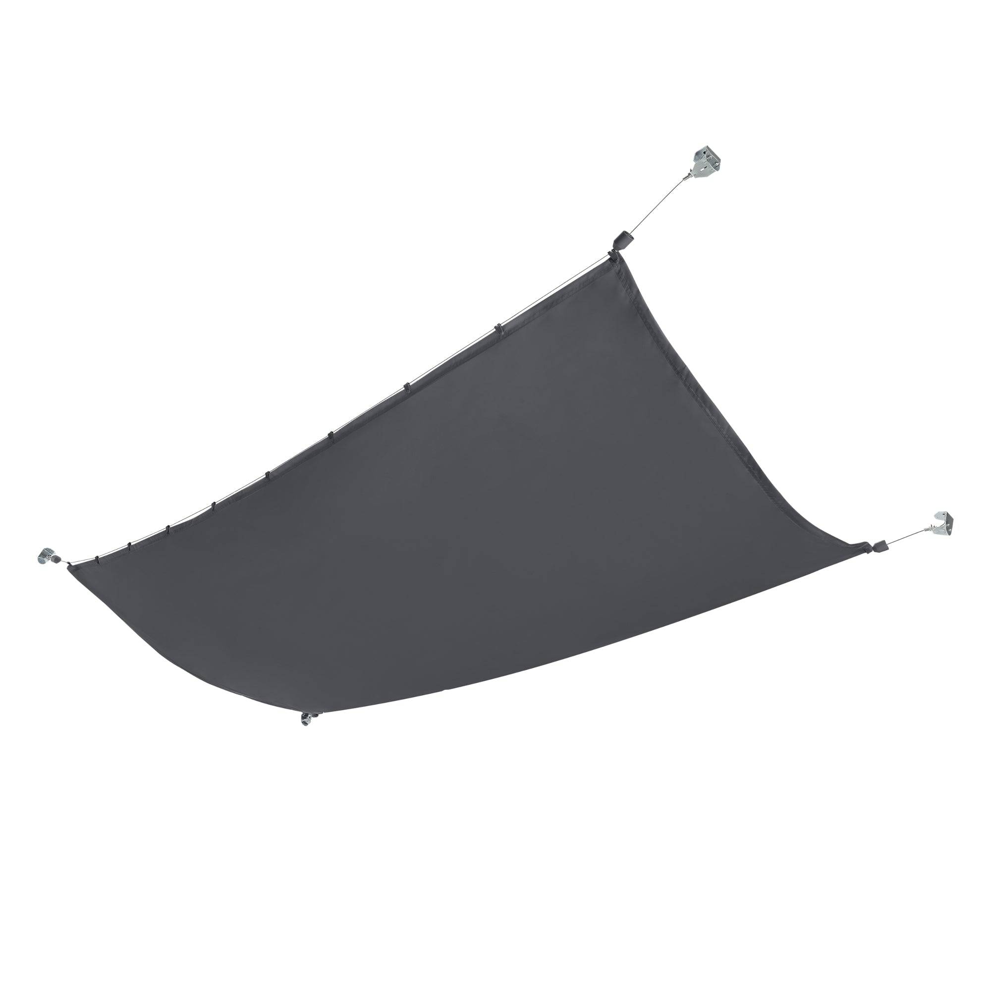 Helloshop26 - Voile d'ombrage rétractable SPF 50 hydrofuge 140 x 420 cm gris foncé - Imagen 1