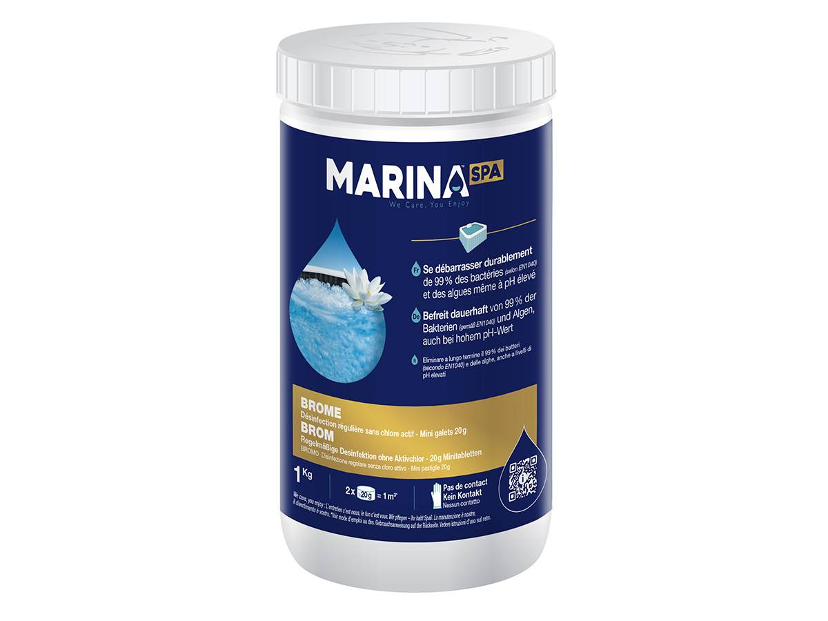 Brome en galets pour spa 1 kg - Marina Spa - Imagen 1