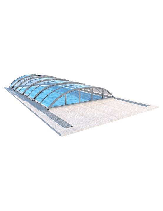 Altanka - Abri de piscine Horizon - 8,61x4,62 m - polycarbonate massif 3 mm - Couleur Ral7037 Gris - ECO212 - Imagen 5