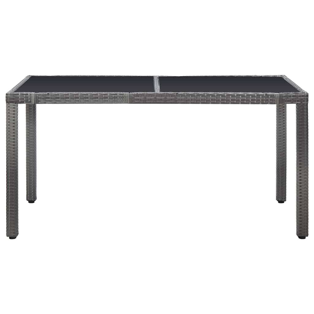 Vidaxl - Ensemble à manger d'extérieur 7 pcs Résine tressée Gris vidaXL 45993 - Imagen 4