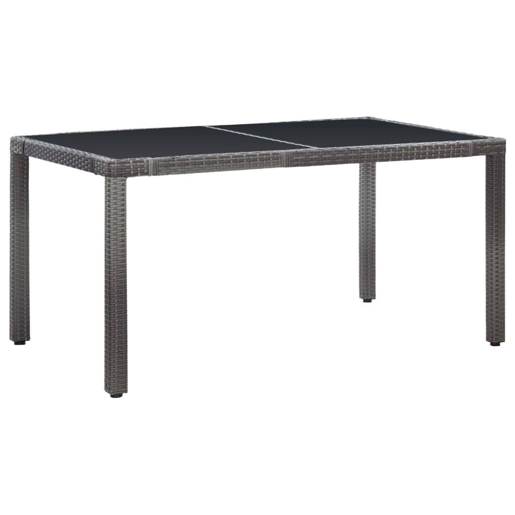Vidaxl - Ensemble à manger d'extérieur 7 pcs Résine tressée Gris vidaXL 45993 - Imagen 2