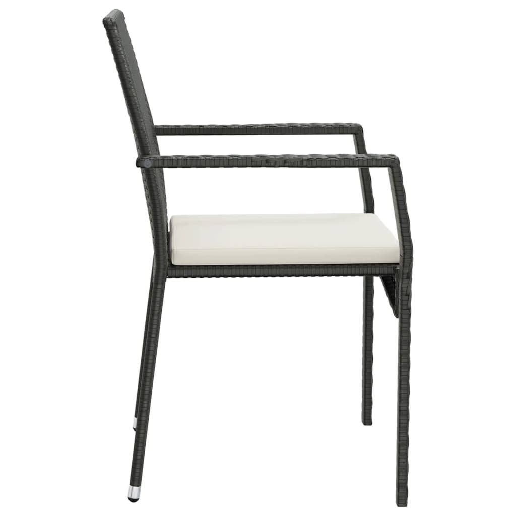 Ensemble Repas 2P Résine Tressée Table Carrée en Bois d'Acacia Noir – ComfortXL Outdoor Living - Imagen 6