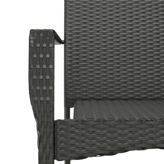 Ensemble Repas 2P Résine Tressée Table Carrée en Bois d'Acacia Noir – ComfortXL Outdoor Living - Imagen 7