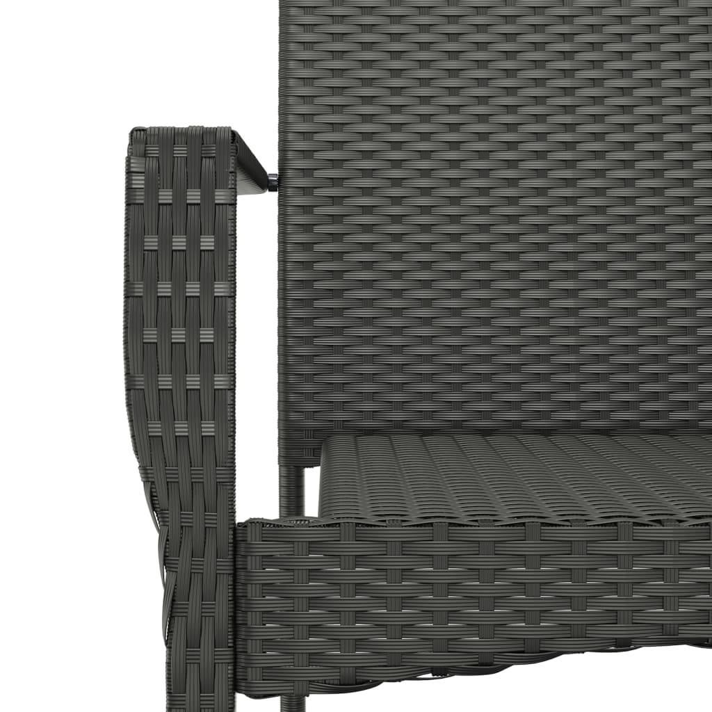 Ensemble Repas 2P Résine Tressée Table Carrée en Bois d'Acacia Noir – ComfortXL Outdoor Living - Imagen 7