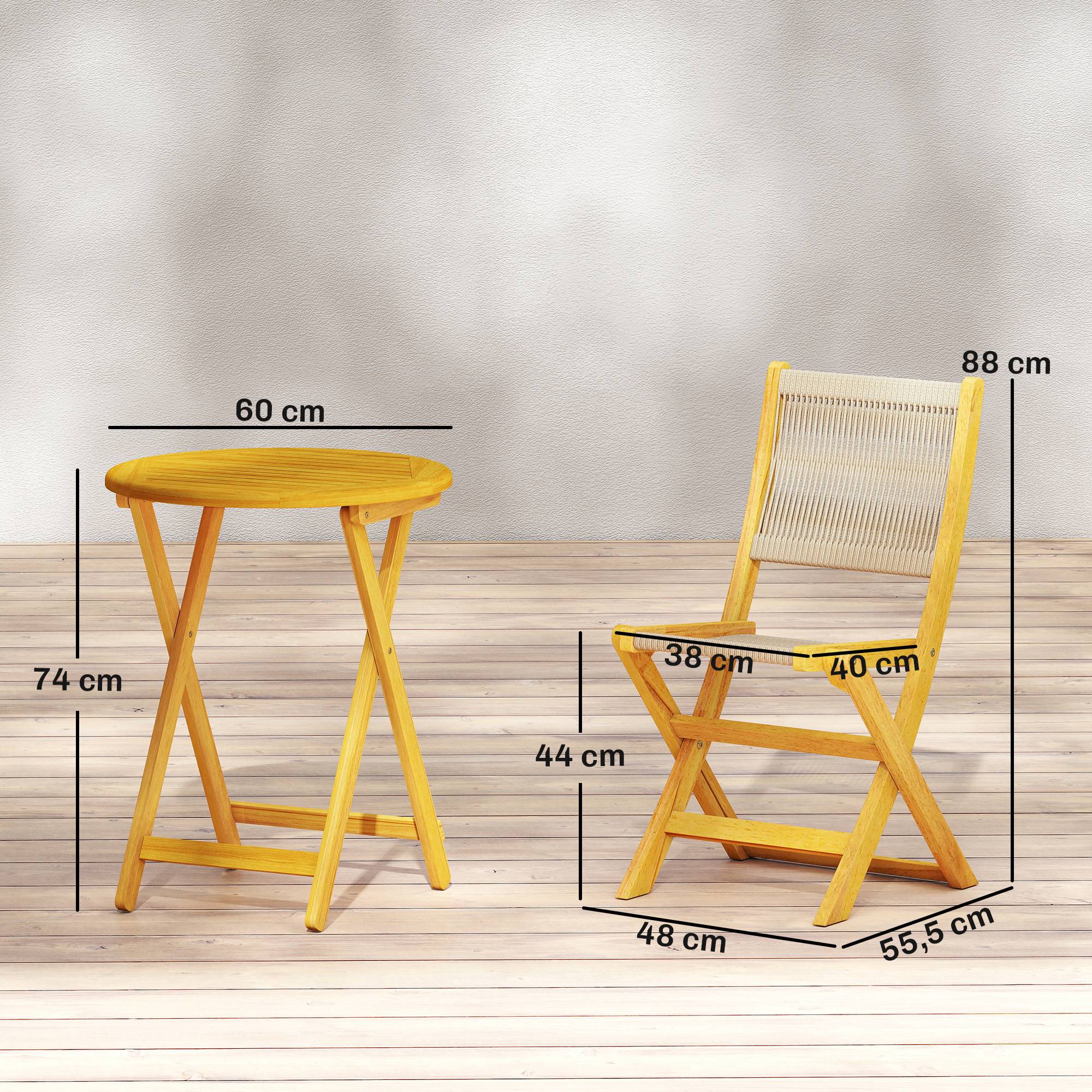 Salon de Jardin Ensemble Bistro 3 pièces Mobilier de jardin Finition — free download